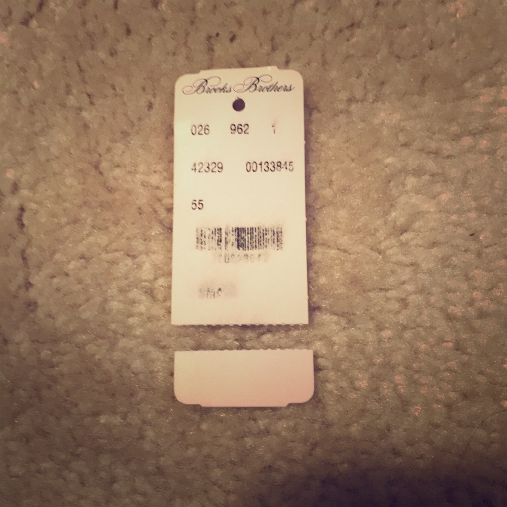 Antique brooks brothers tag